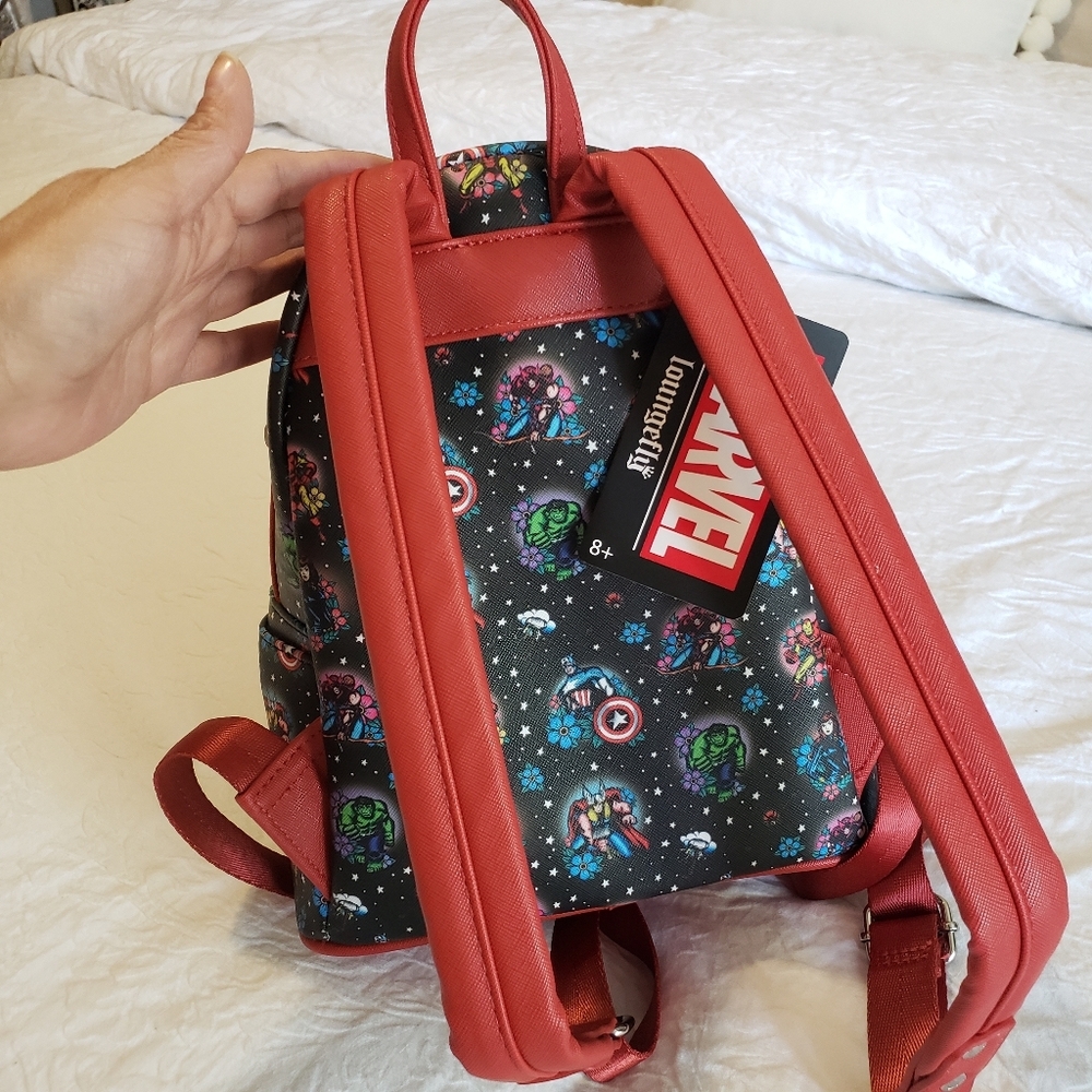 NEW LOUNGEFLY-MARVEL-AVENGERS-TATTOO MINNI BACKPACK - Picture 5 of 15
